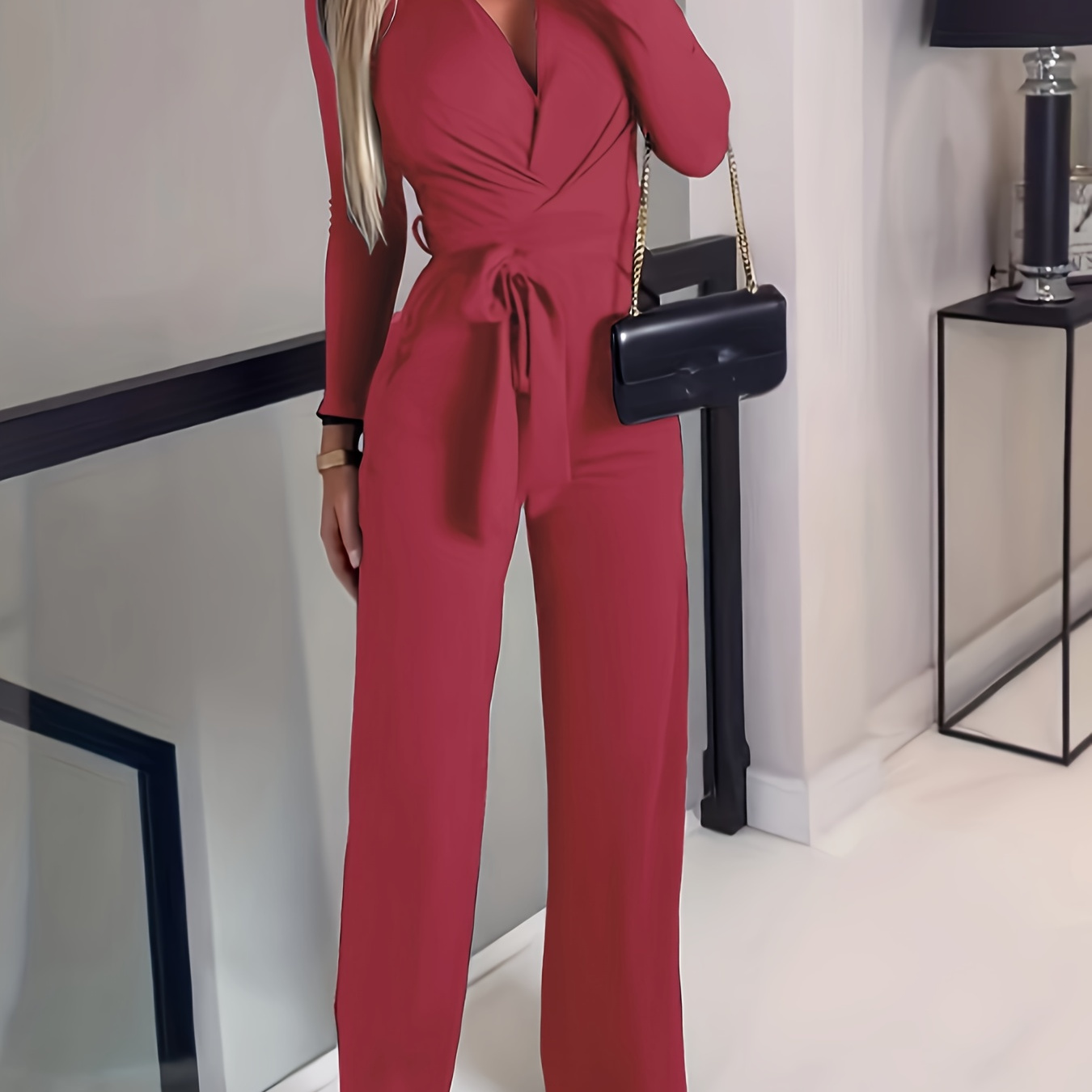 

Autumn And Winter Solid Color Women's Jumpsuits Fashionable Casual Clothes