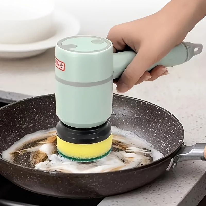 Electric Spin Scrubber: Get Sparkling Clean Kitchenware With - Temu