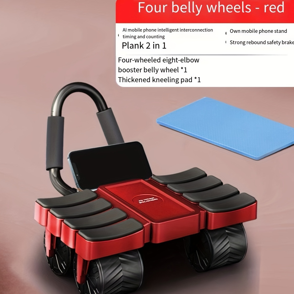 

2024 Ab Roller - 8-wheel Workout Device, Automatic Rebound For Slimming & Fitness, Abs Material, Home Gym