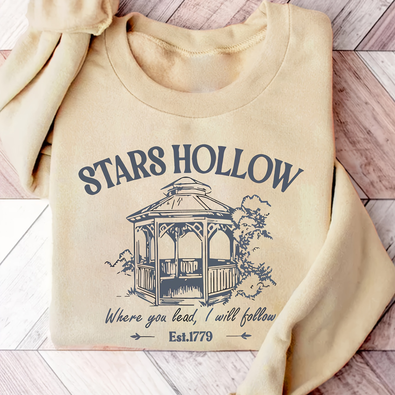 

1pc Graphic - Women's Long Sleeve Sweatshirt, Polyester , Architectural , /fall