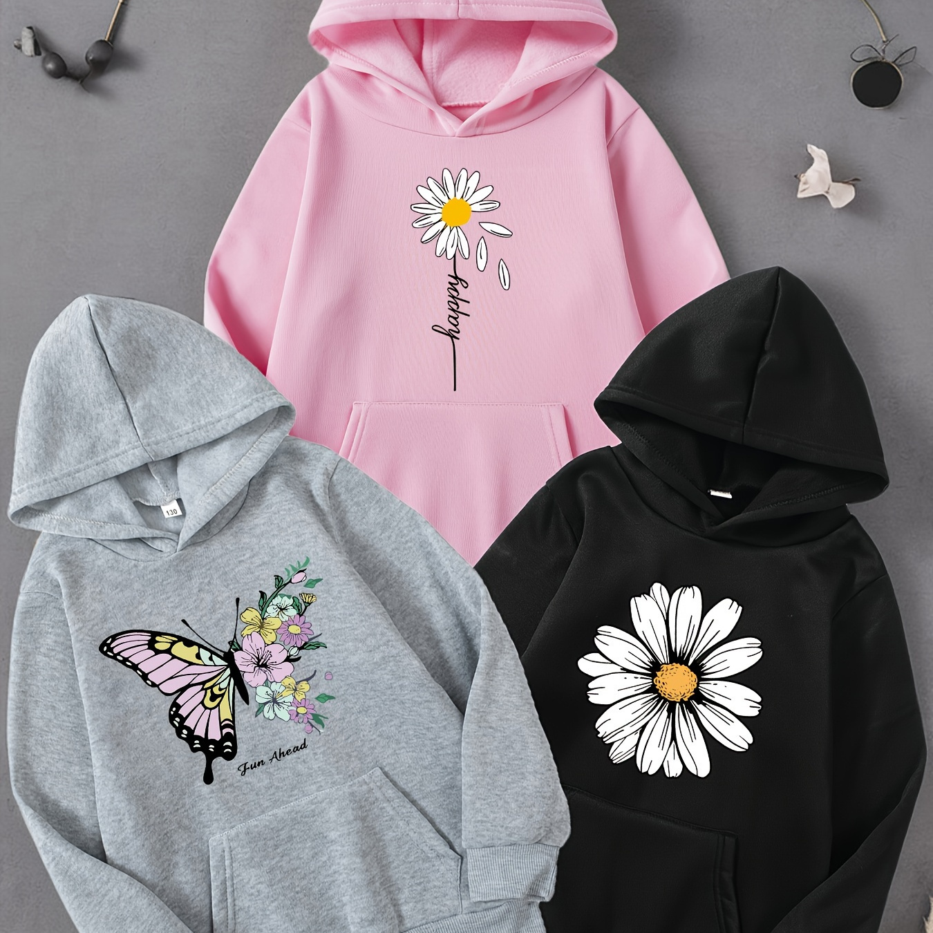 

3pcs Butterflies/ Girl's Long Sleeves For And ,