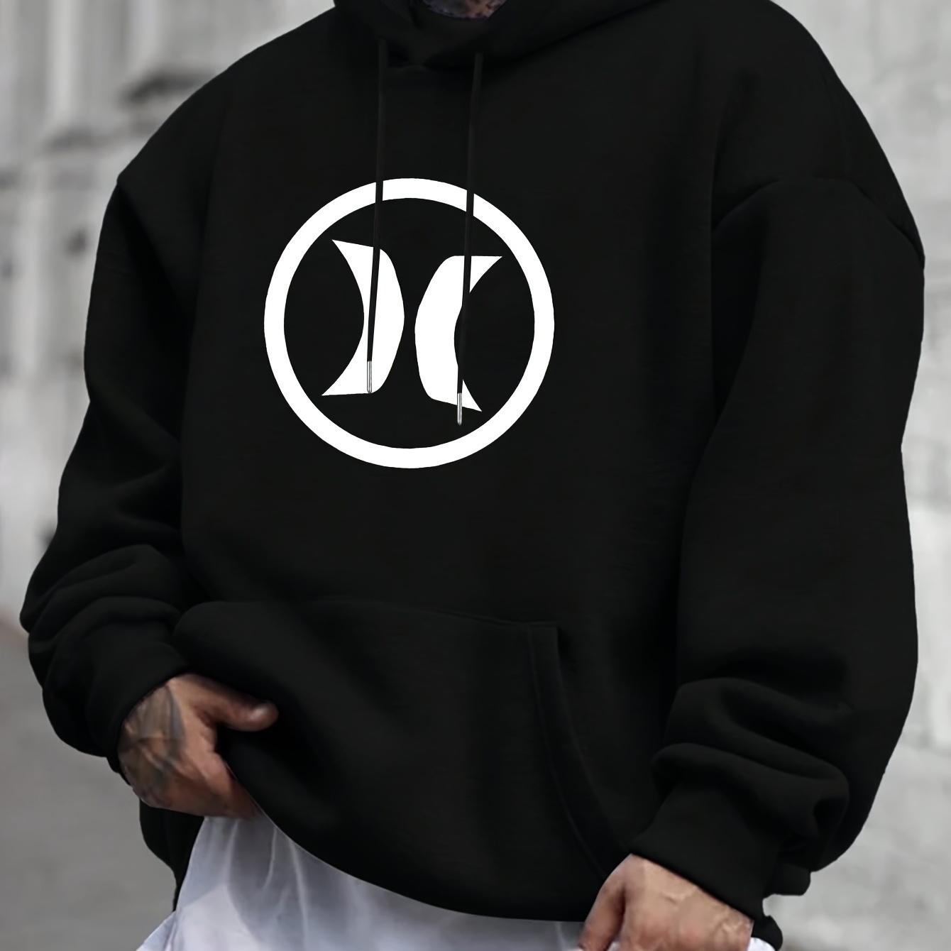 

1 Hoodie With Fleece For Men, Casual And , Fashionable And Trendy, Sweater With Cap