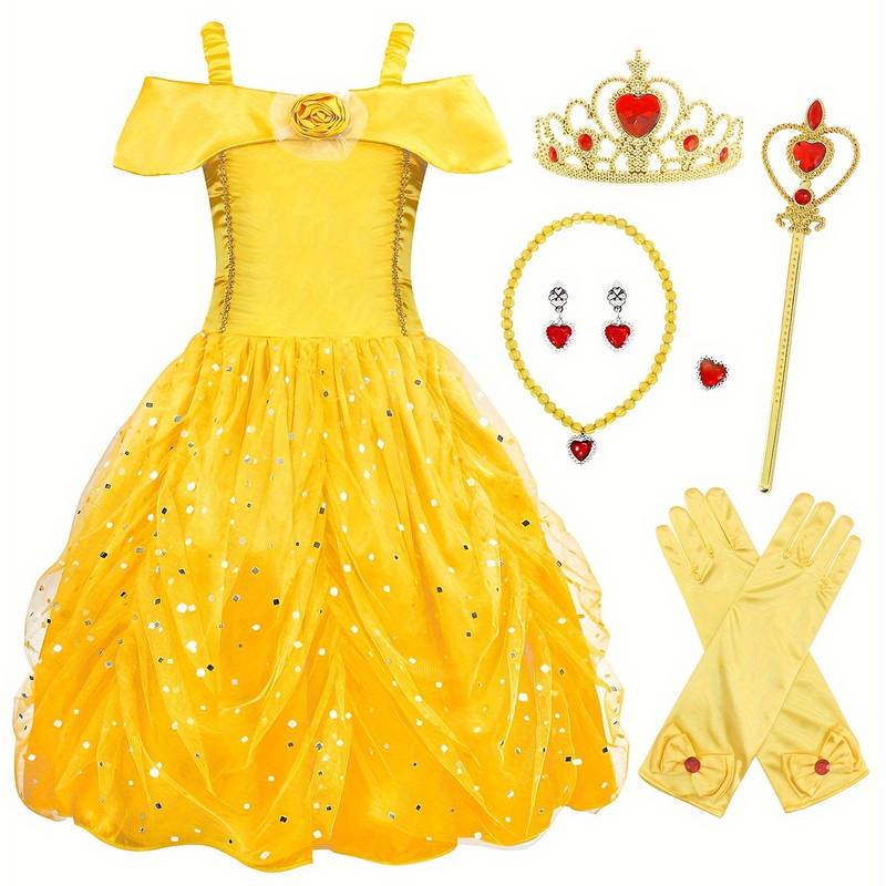 Girls Princess Dress Sleeveless Flower Embroidery Tutu Dress ...