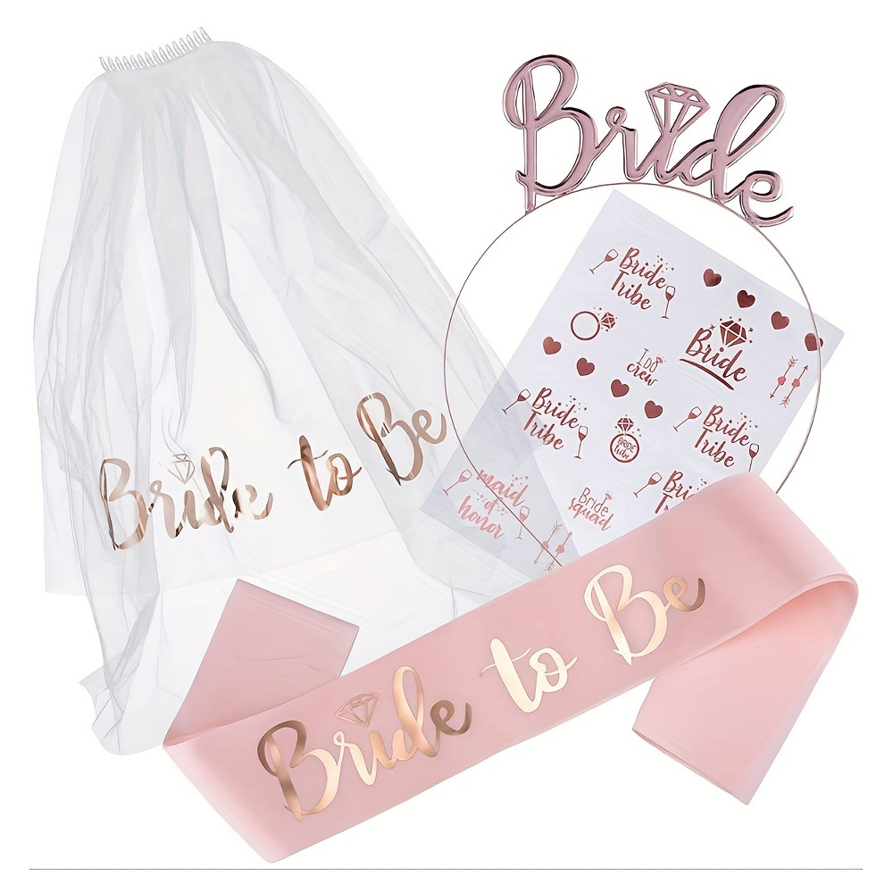 Bride to Be & Groom to Be Sash Set - Bachelorette Party Supplies Engagement Party Favors | Bridal Shower Sashes Bachelor Decorations Just Married