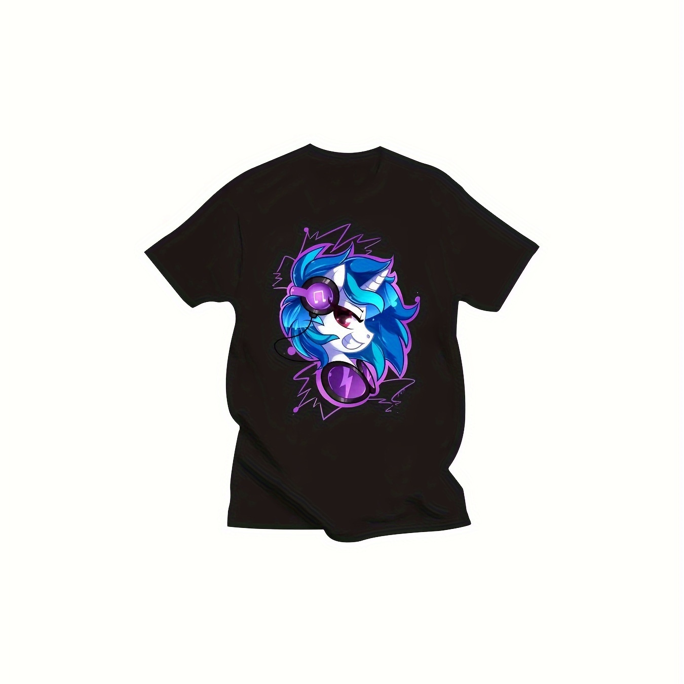 

T Shirt Mens Clothing Men's T-shirt Vinyl Mlp Fim Mlp Xnightmelody Night Mlp Poster Dj Pon3 220g