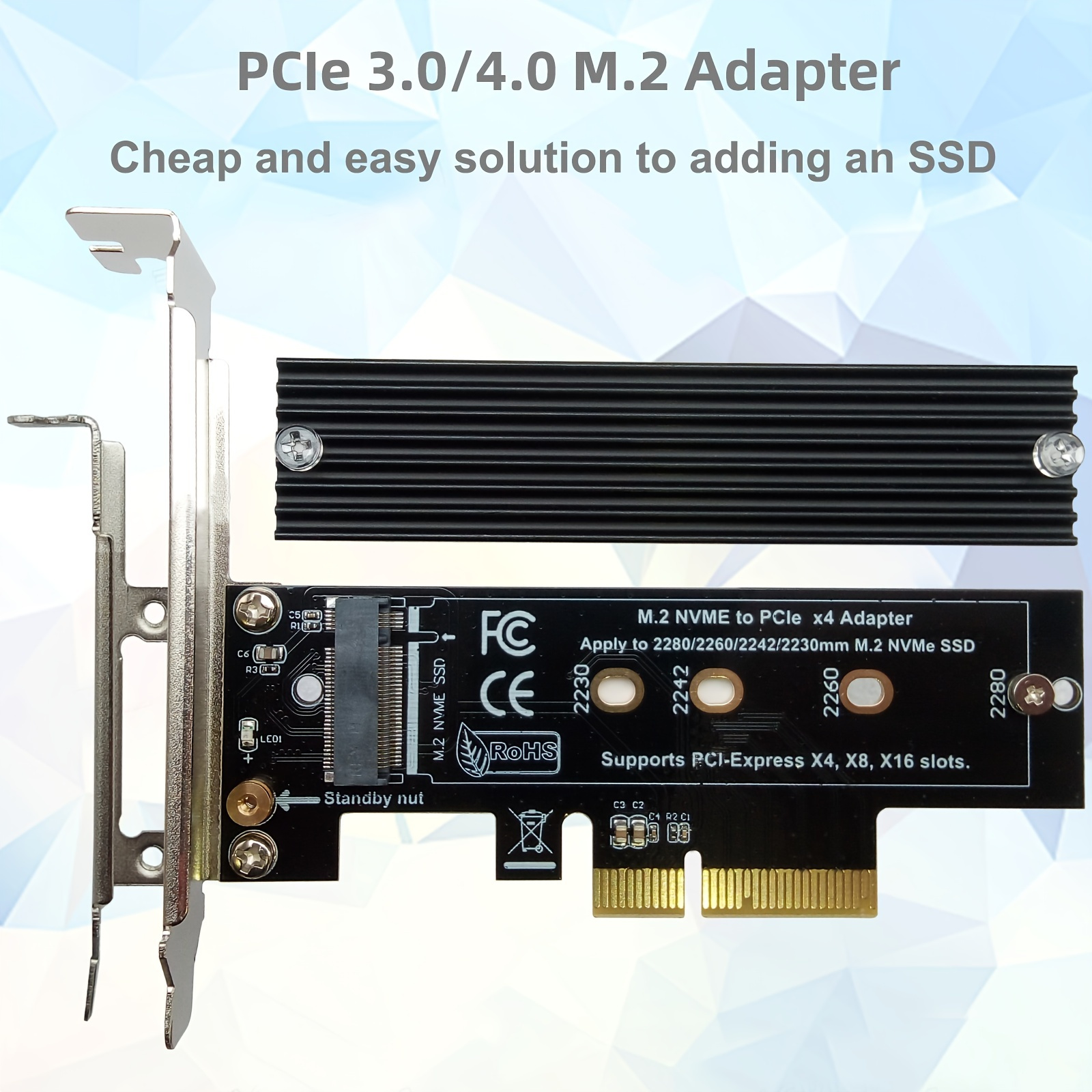 Adaptateur M.2 PCIe X16 Carte D'extension Rapide MKey Pour - Temu France