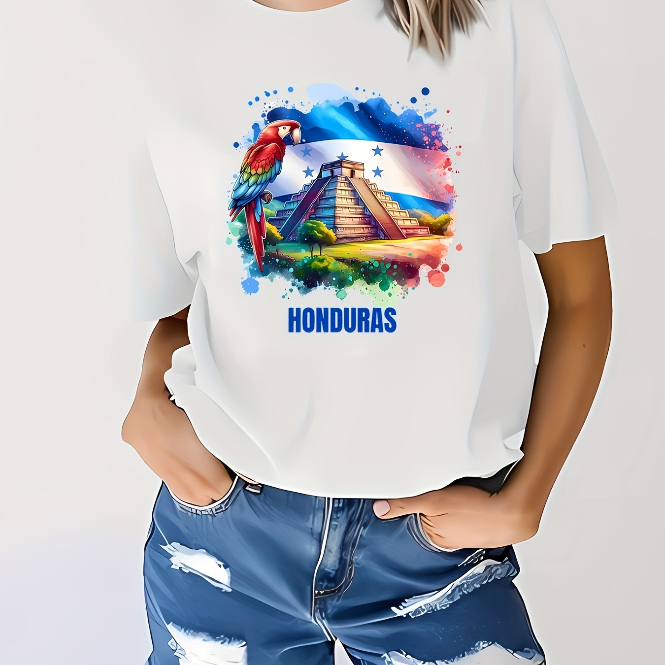 

Honduras- Women's T- & - Polyester , , Round - For Vacations