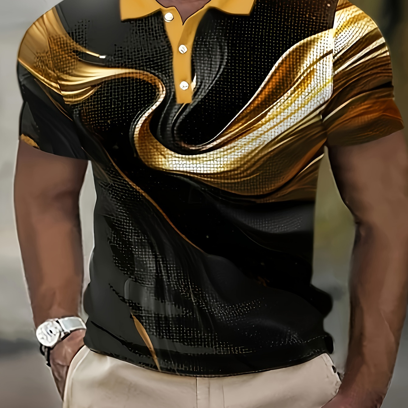 

Men's Creative Pattern Graphic Print Golf T-shirt For Summer