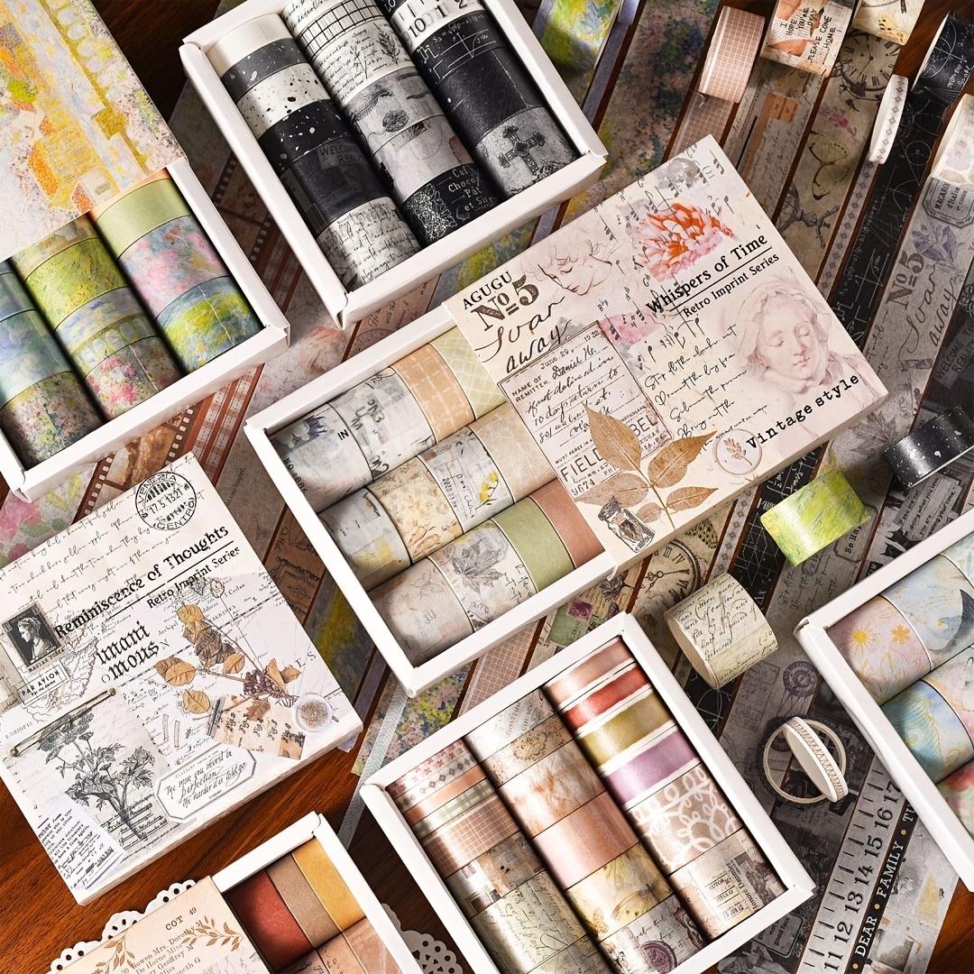 Masking Washi Tape Vintage Letter Stamp Map Retro Old Paper Decorative  Adhesive