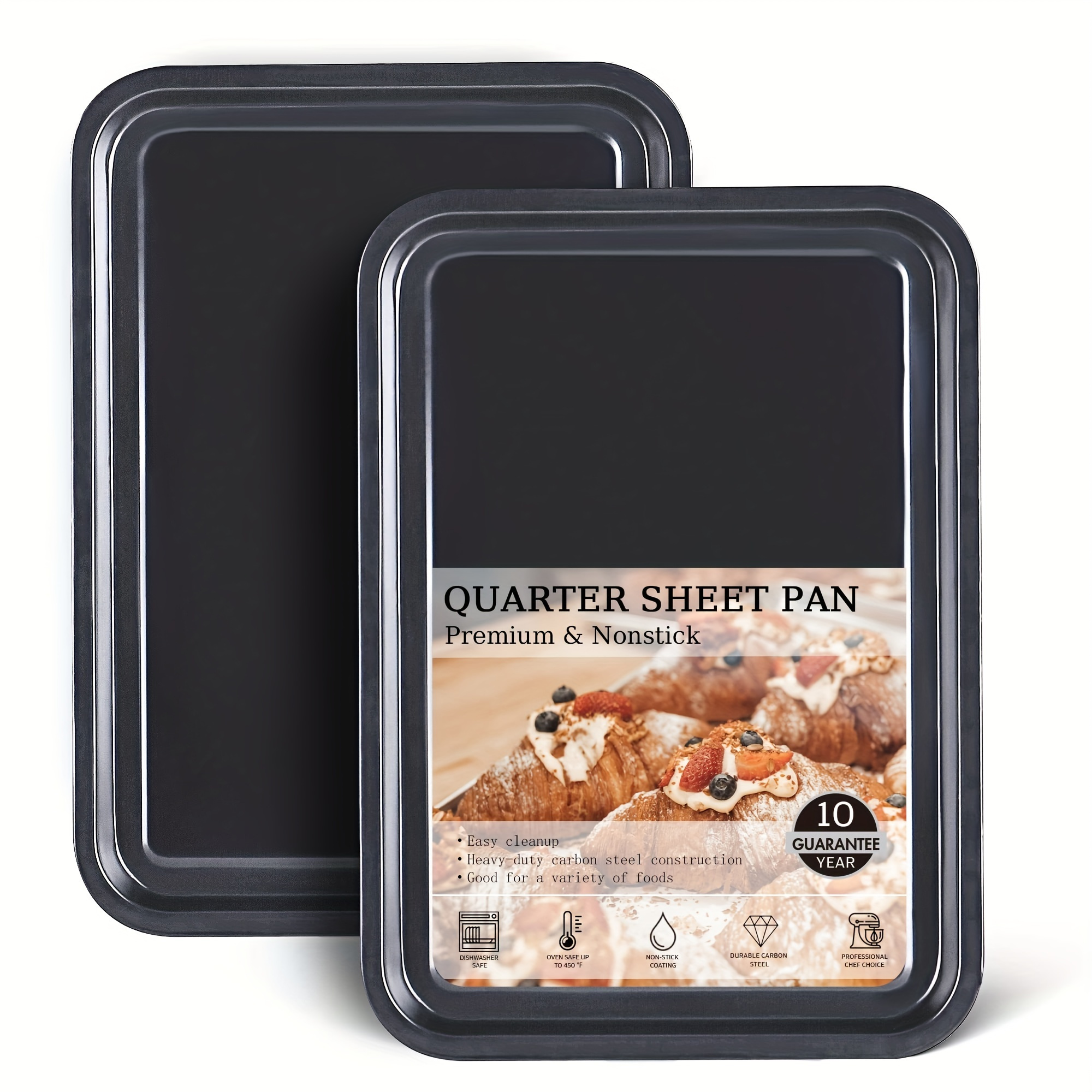 Quarter Sheet Pan Non stick Rectangular Baking Pan Carbon - Temu