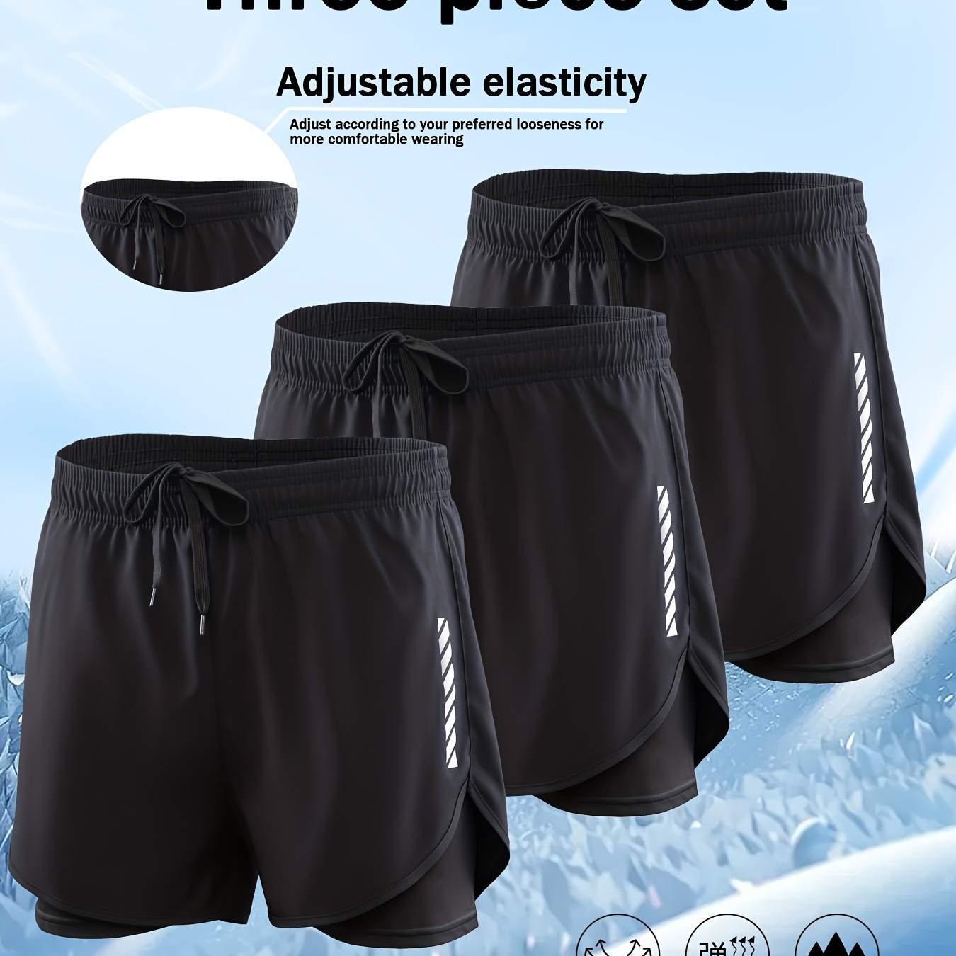 

Men's Running Shorts For Sports, For , Suitable For Fitness And Marathon Training With Double-layered Inner Lining.