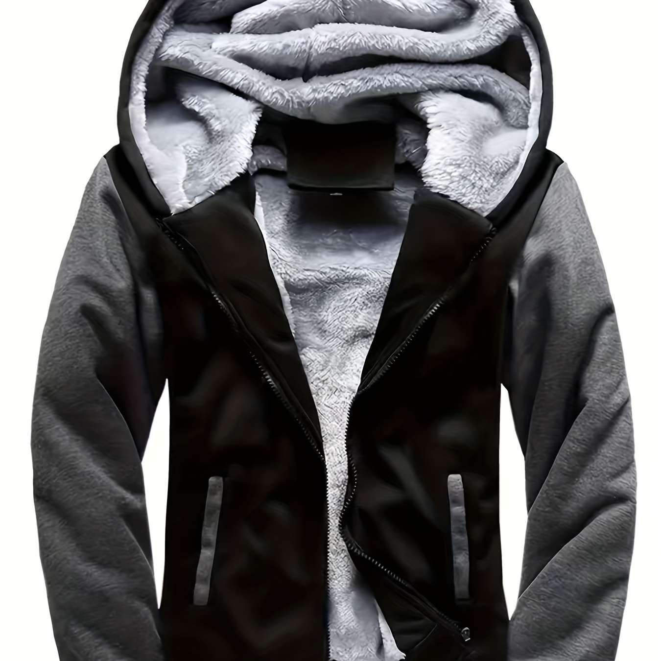 

Street Smart, Men's Casual Fashion Hooded Jacket - & Trendy, Polyester, Non-stretch Fabric With Pockets For Fall/winter