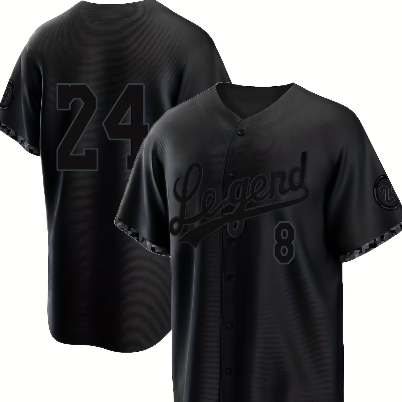 Youth Kid's #8 24 Legend Baseball Jersey Vintage Embroidery Stitched  Baseball Shirt, Boy's Breathable Outdoor Sportswear - Temu