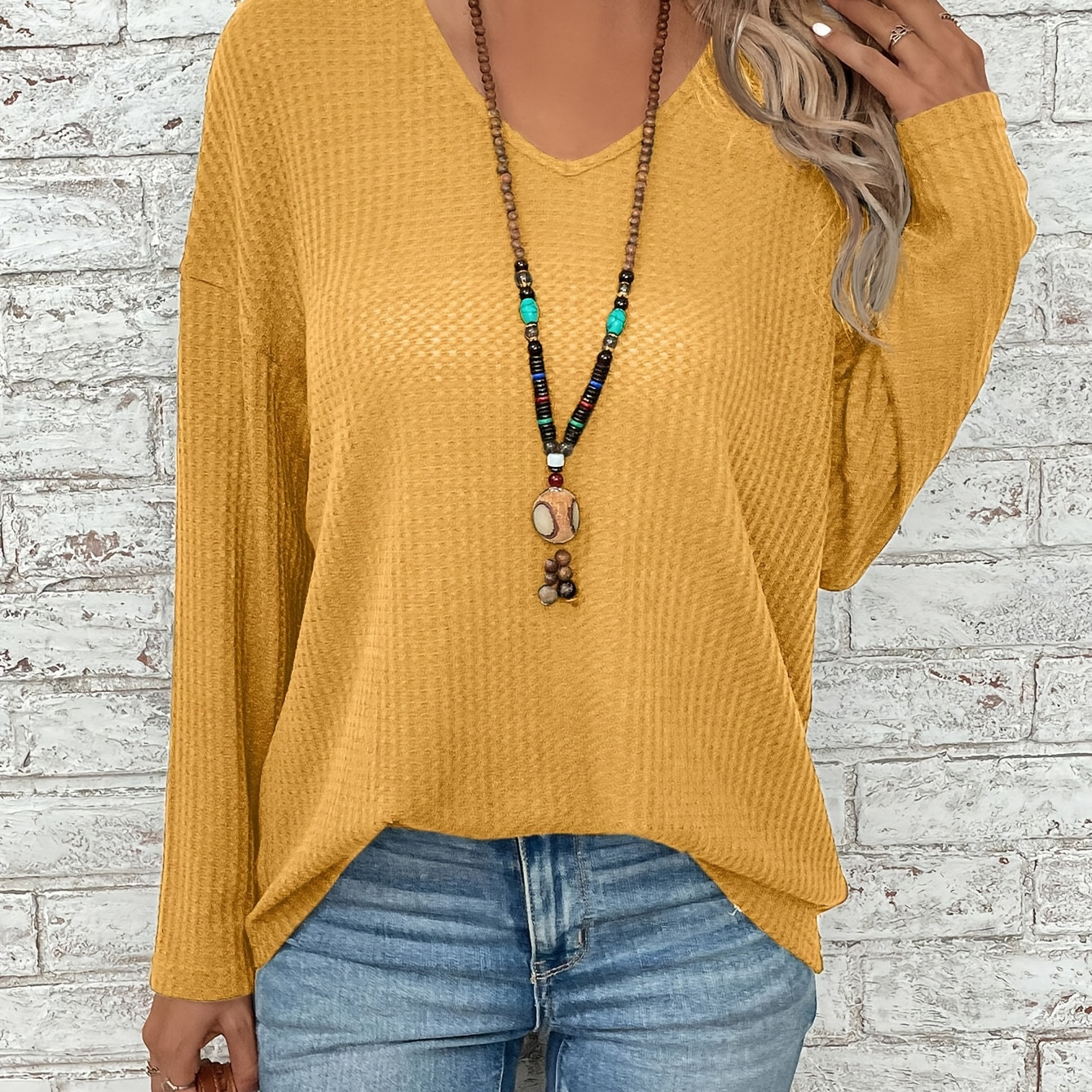 

V T-, Long Drop Shoulder T- For & , Women's Clothing