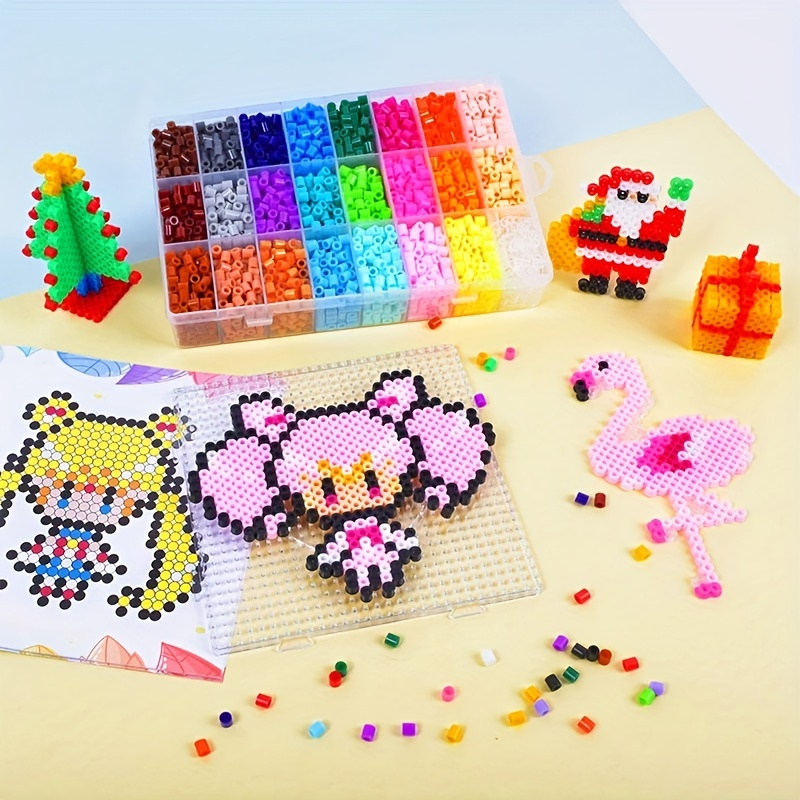 Fuse Beads 24 Colors Kits Sticky Perler Beados Pegboard Set Fuse Bead  Jigsaw Water Bond Toy Puzzle - AliExpress
