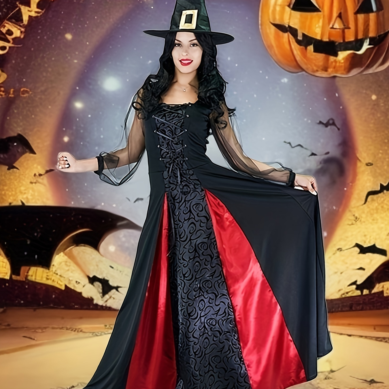 

Halloween Costume Fancy Dress Womens Wizard Dress Party Cosplay Costume Dress Up Adult Dress For Female