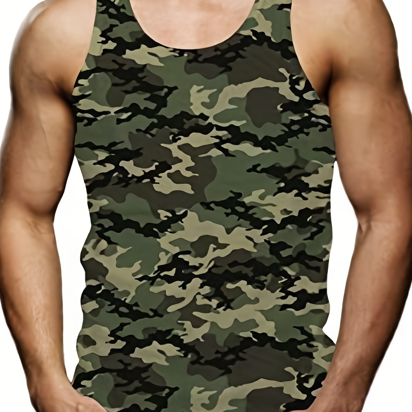 

Plus Size Men's Camo Tank Top, Bodybuilding Gym Clothing Vest For Summer, Men's Tank Top Fashion Comfort Tank Top, Best Sellers