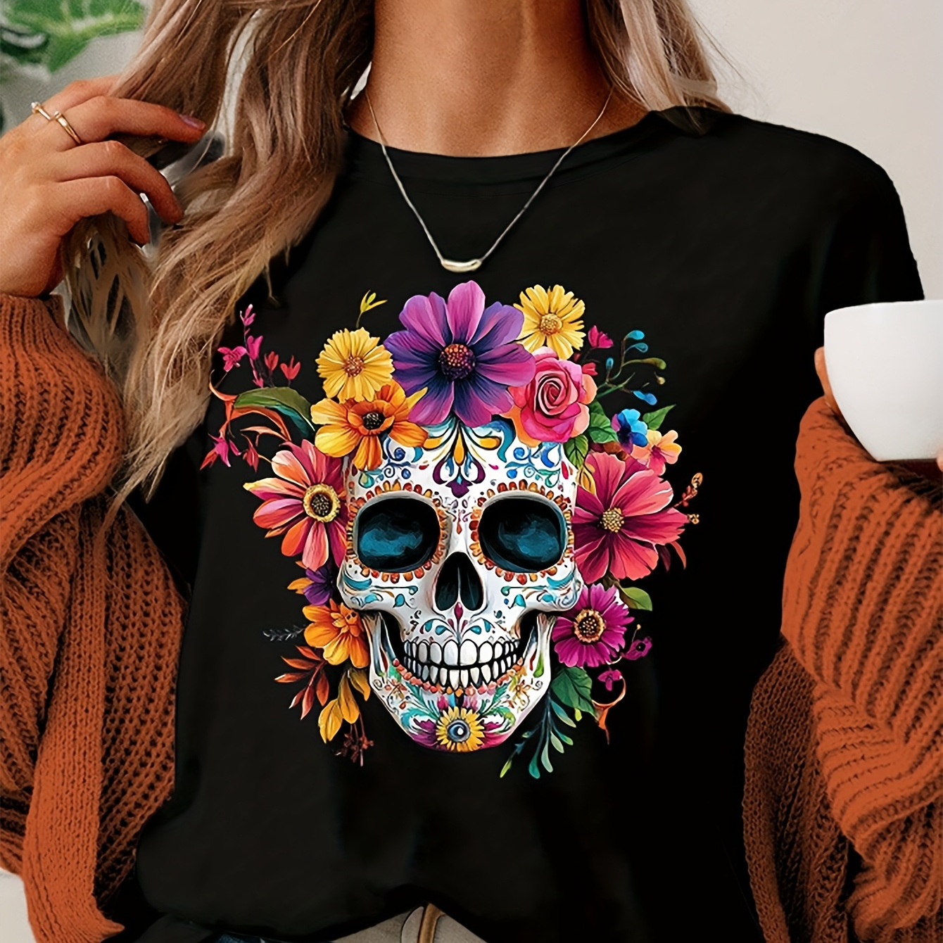 

T-shirt à col rond imprimé amusant