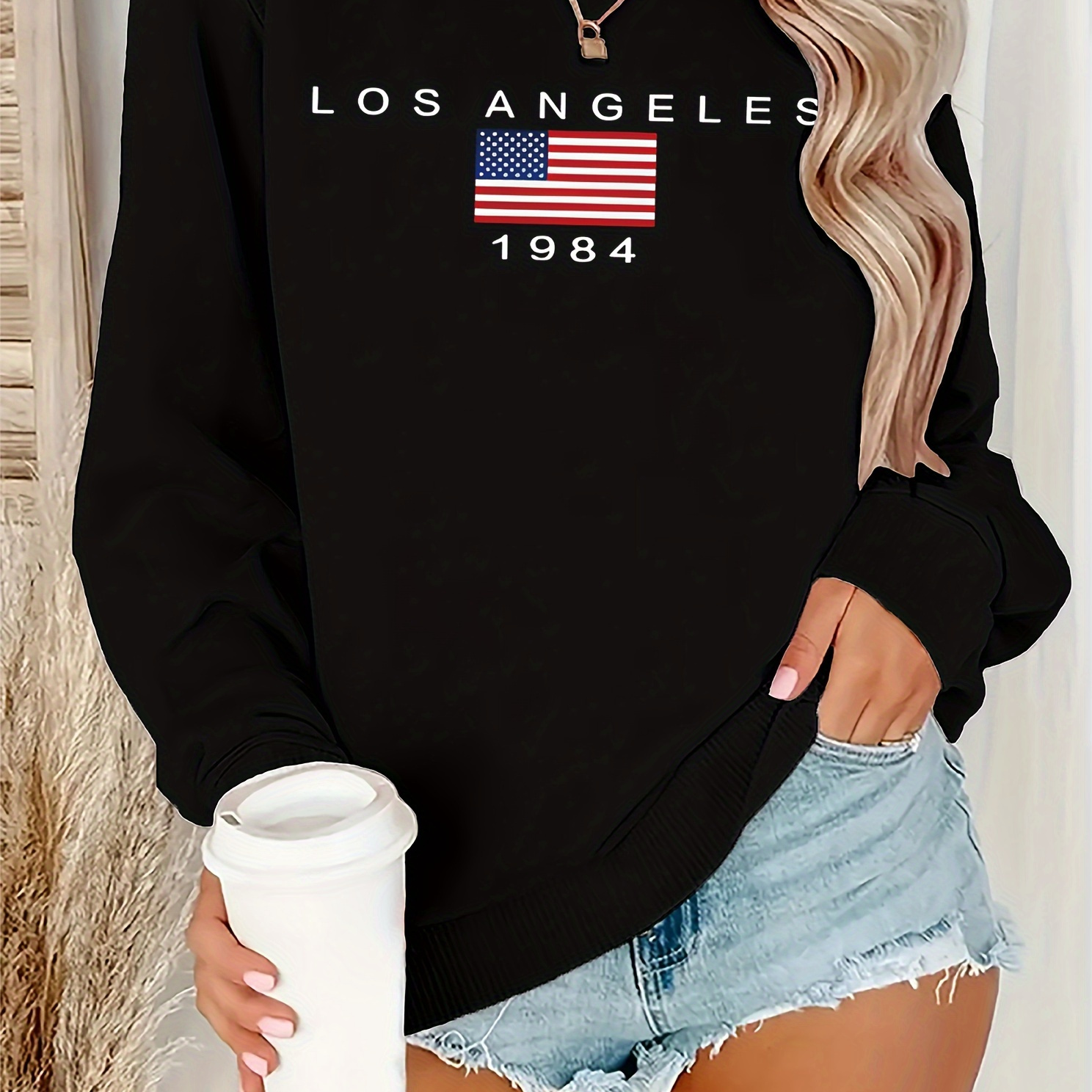 

Sweatshirt, Long Pullover Sweatshirt For Fall & , Women's Clothing