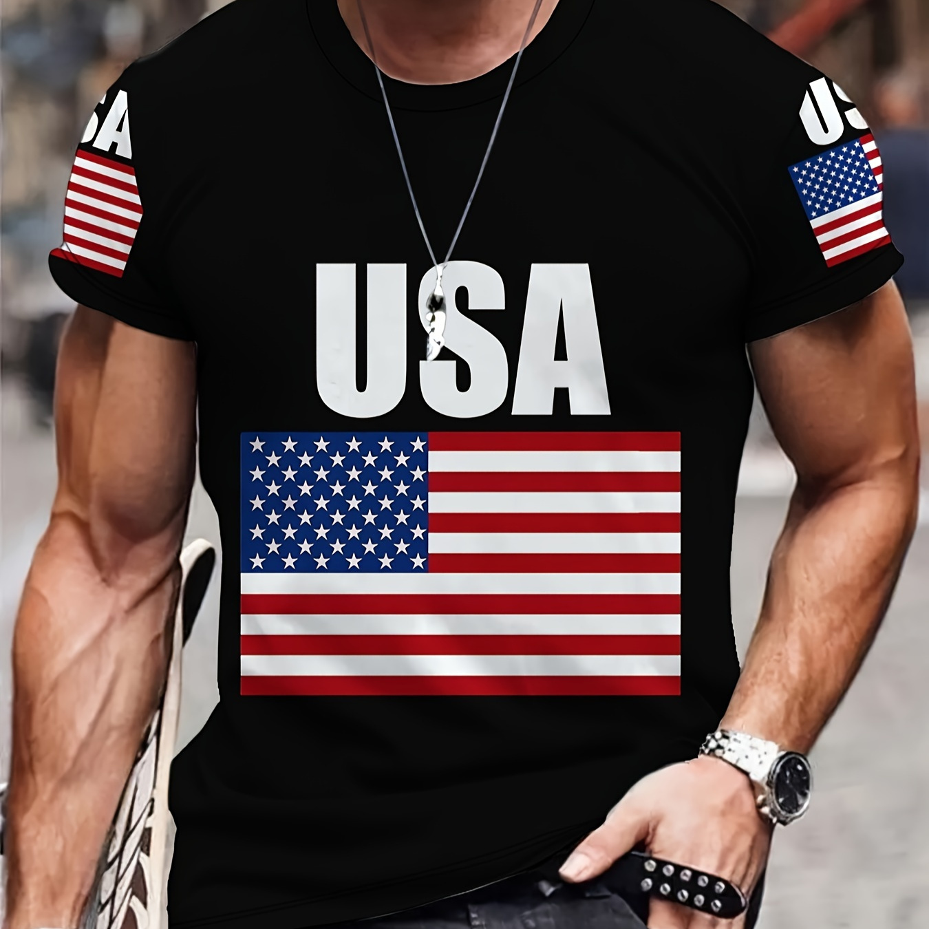

Men's 3d T-shirt - Casual, Breathable & With , Round Neck, Short Sleeve Pullover - Machine Washable