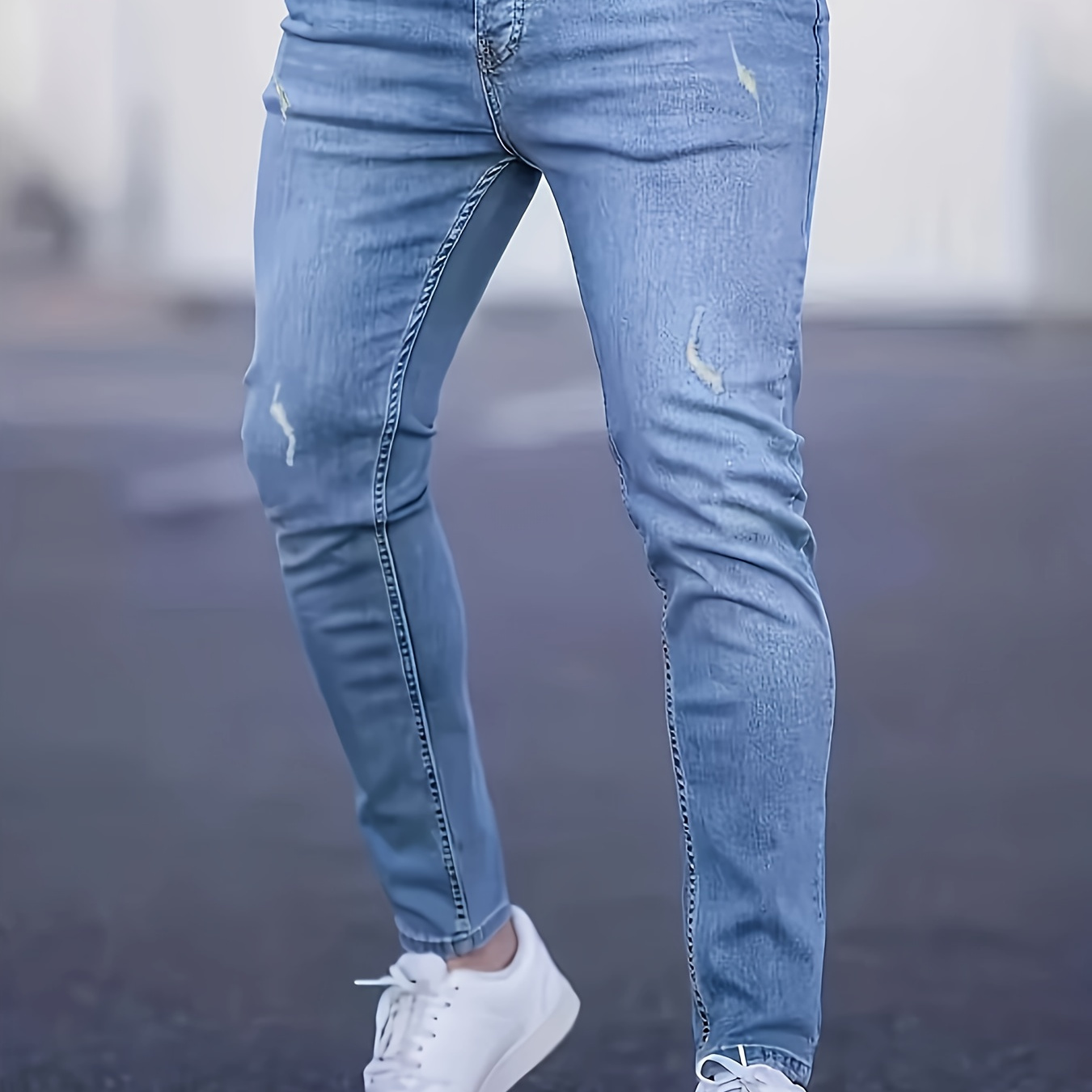 

Men's Slim Fit Denim Pants, Men's Classic Design Jeans, Versatile For 4 Seasons