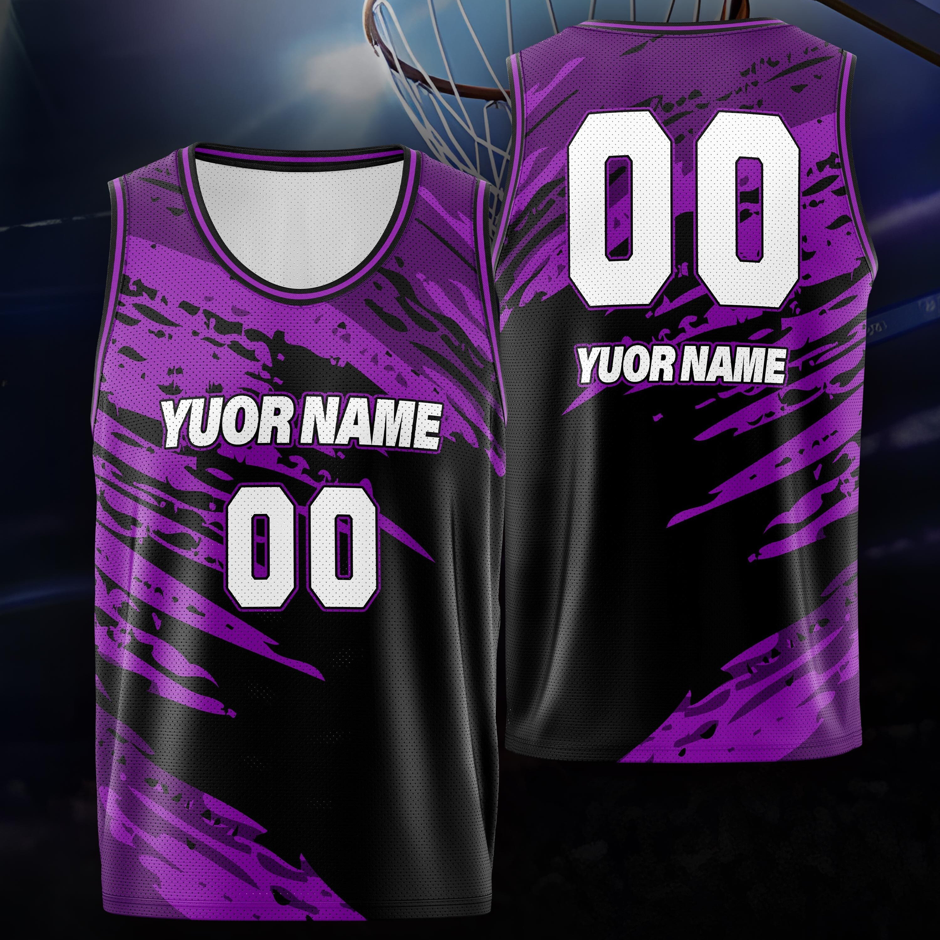 

Men's Customizable Basketball Jersey, Name And Number Design Tank Top, Competition Party Training