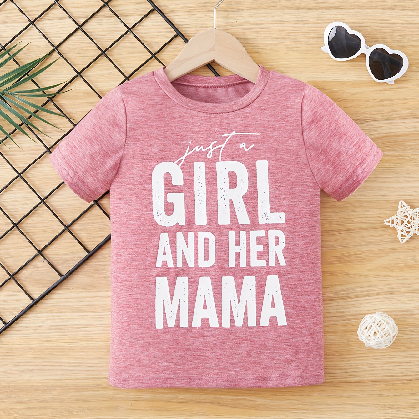 

Girls Girl And Her Mama Print Short Sleeve T-shirt Summer Clothes Gift