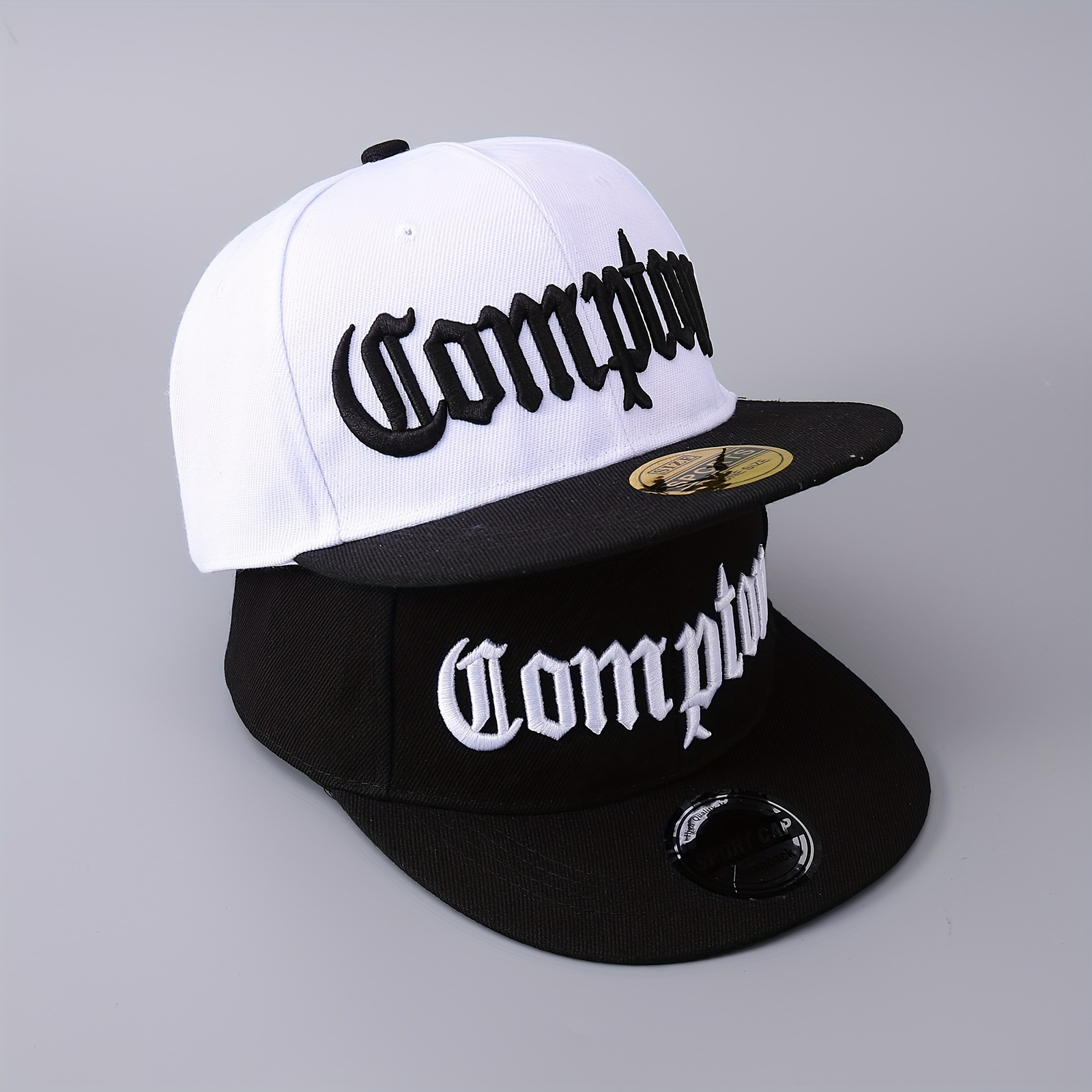 Compton Embroidered Snapback Hats For Men