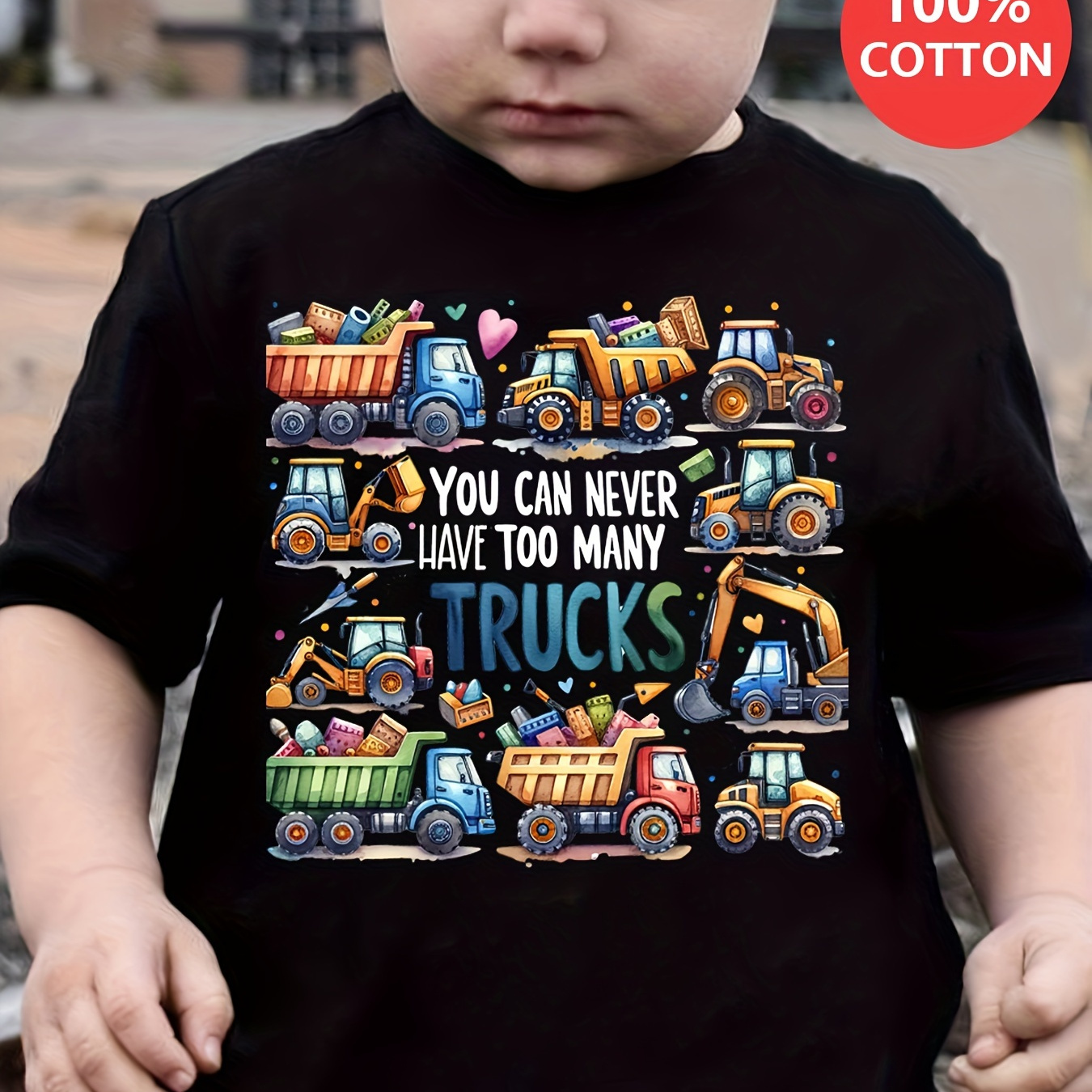 

100% Cotton Cute Cartoon Print T-shirt- Engaging Visuals, Casual Short Sleeve T-shirts For Boys - Cool, Lightweight And Comfy Summer Clothes!