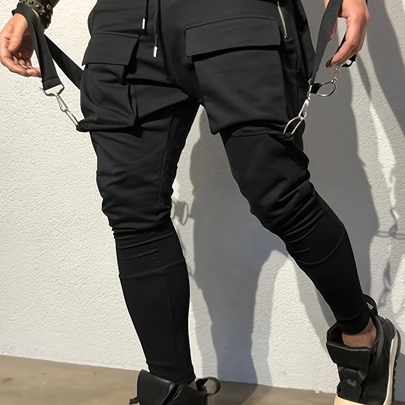 

Multi Pocket Joggers, Men's Casual Medium Stretch Sports Pants Cargo Pants