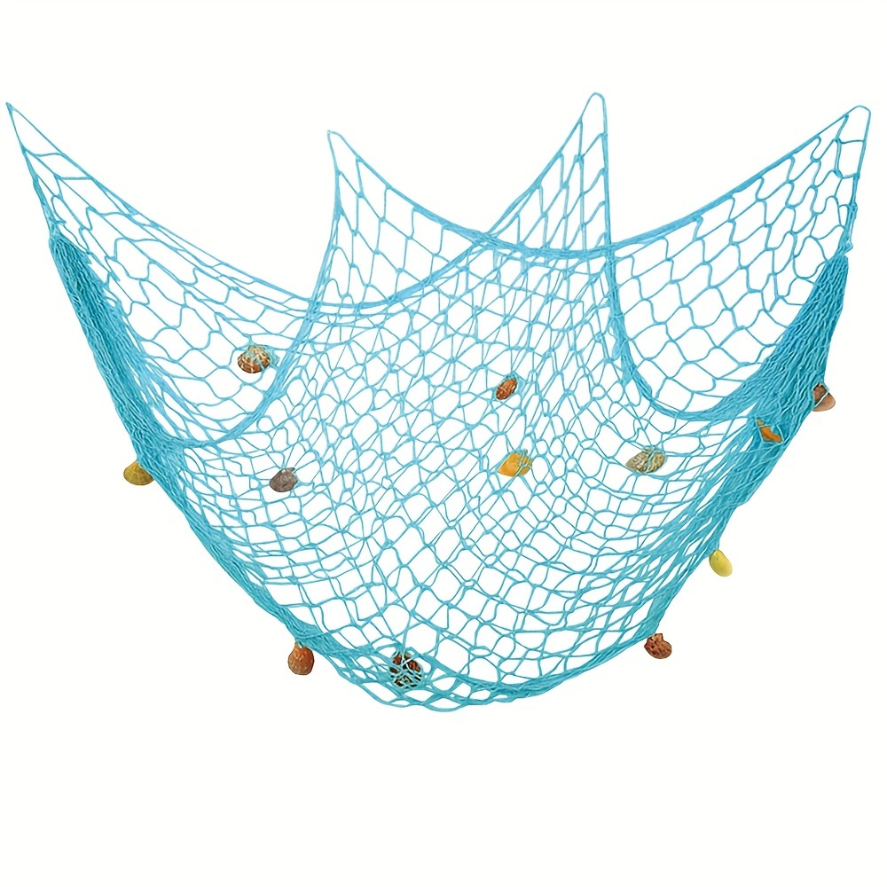 1pc, Natural Fish Net Decorative, Beach Themed Fish Net Decorations For  Pirate, Mermaid, Beach Party Home Bedroom Décor