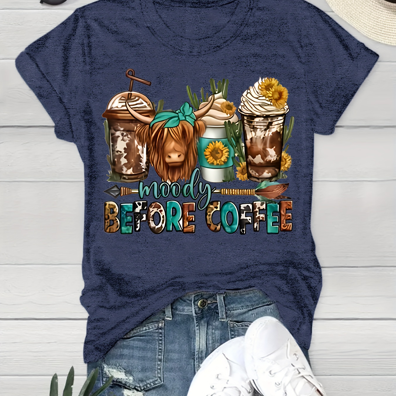 

Mother's Day Graphic Print T-shirt, Short Sleeve Crew Neck Casual Top For Summer & Spring, Women's Clothing