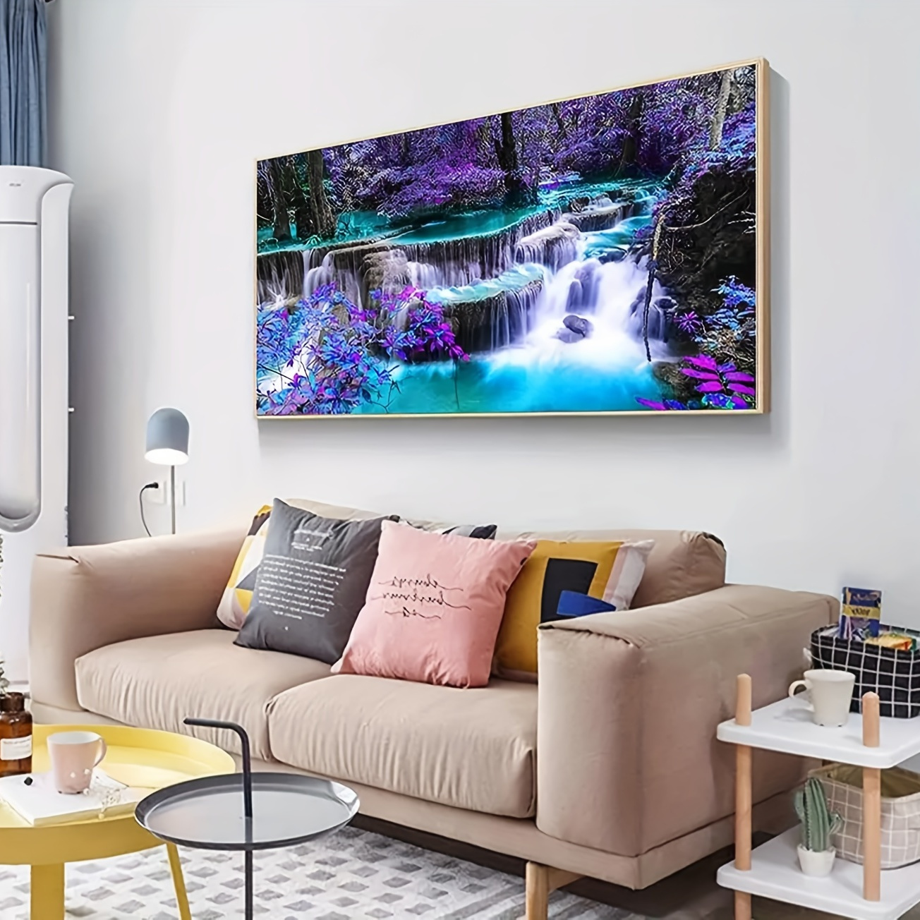 

5d Diy Artificial Diamond Painting Waterfall Diamond Painting For Living Room Bedroom Decor 40*16in/100x40cm