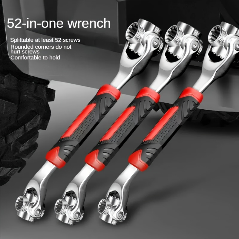 

Upgrade Your Toolbox: 1pc Multi-functional Spanner Socket Wrench With 360 Degree Rotating Head - Perfect For Furniture, Car & More!