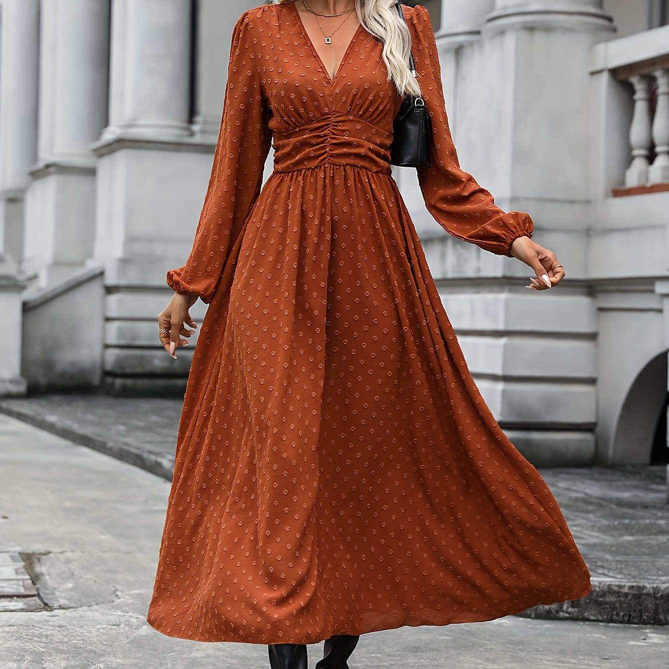 black dress off shoulder long sleeve Moonrise Off-Shoulder Crossover Neckline Long Sleeve Ruched Dress Blac
