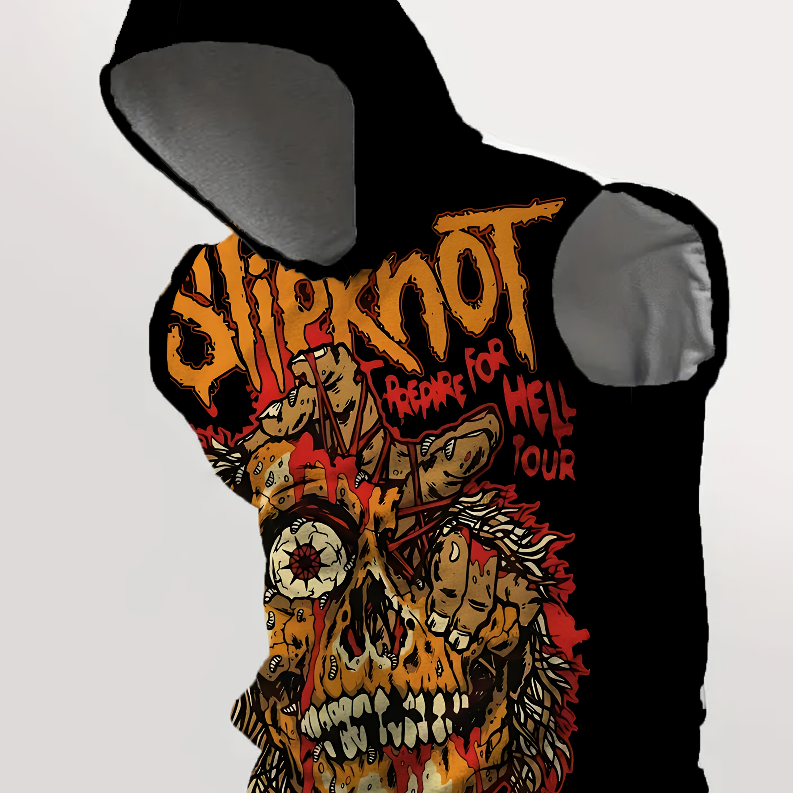 

Men's 3d Zombie Print Hooded Vest