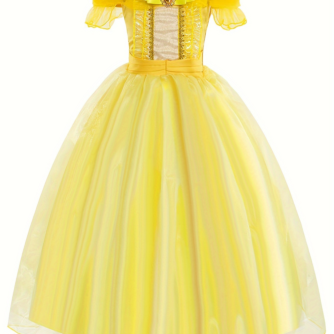 

Elegant Girls Solid Cold Shoulder Princess Tutu Dress Mesh Dress Party Performance Gift Halloween Birthday