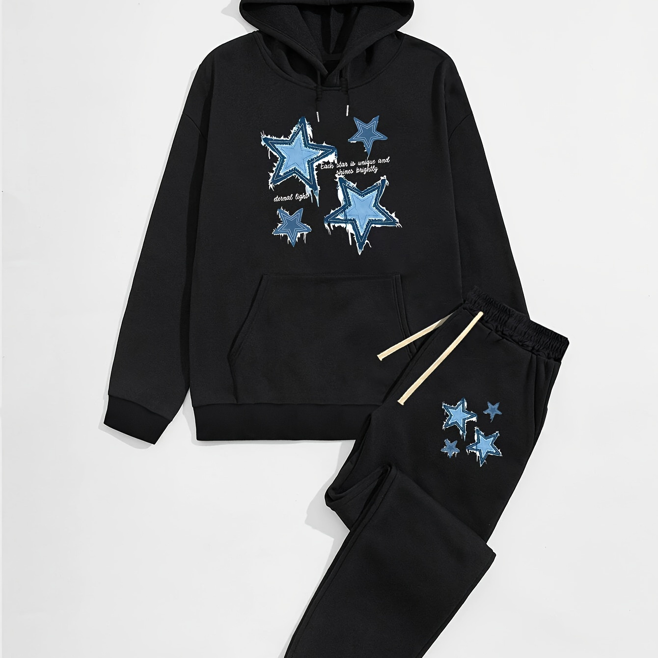 

2pcs Set: Long Sleeve And Drawstring Pants, Hooded Sweatshirt And Sweatpants For In , And