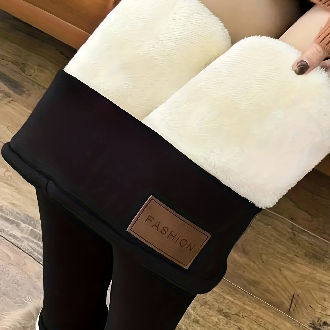 Winter Thermal Leggings, Casual Solid Stretchy Leggings, Women's Clothing