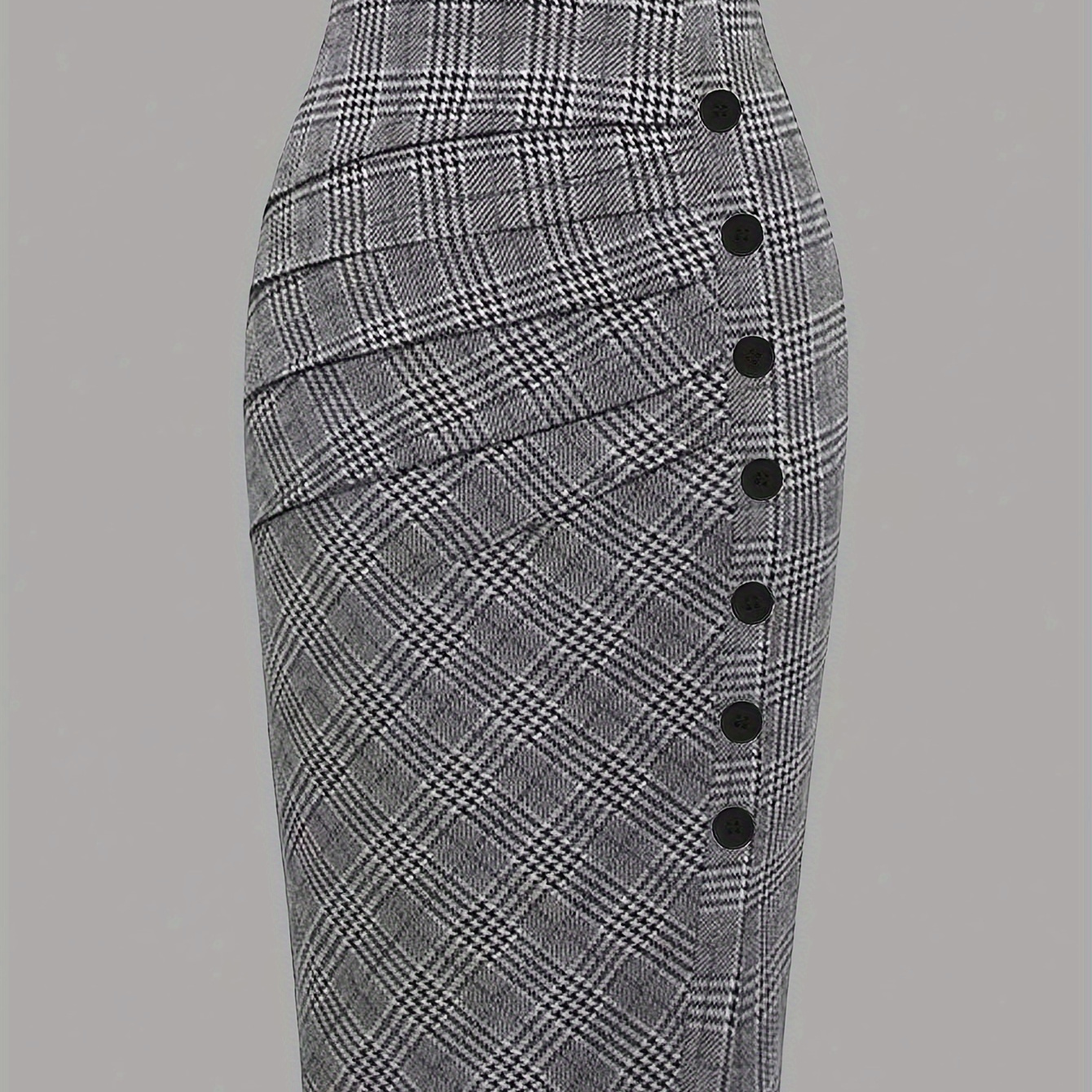 

Plus Size Print Skirt, Elegant High Waist Bodycon Skirt For , Women's Plus Size Clothing