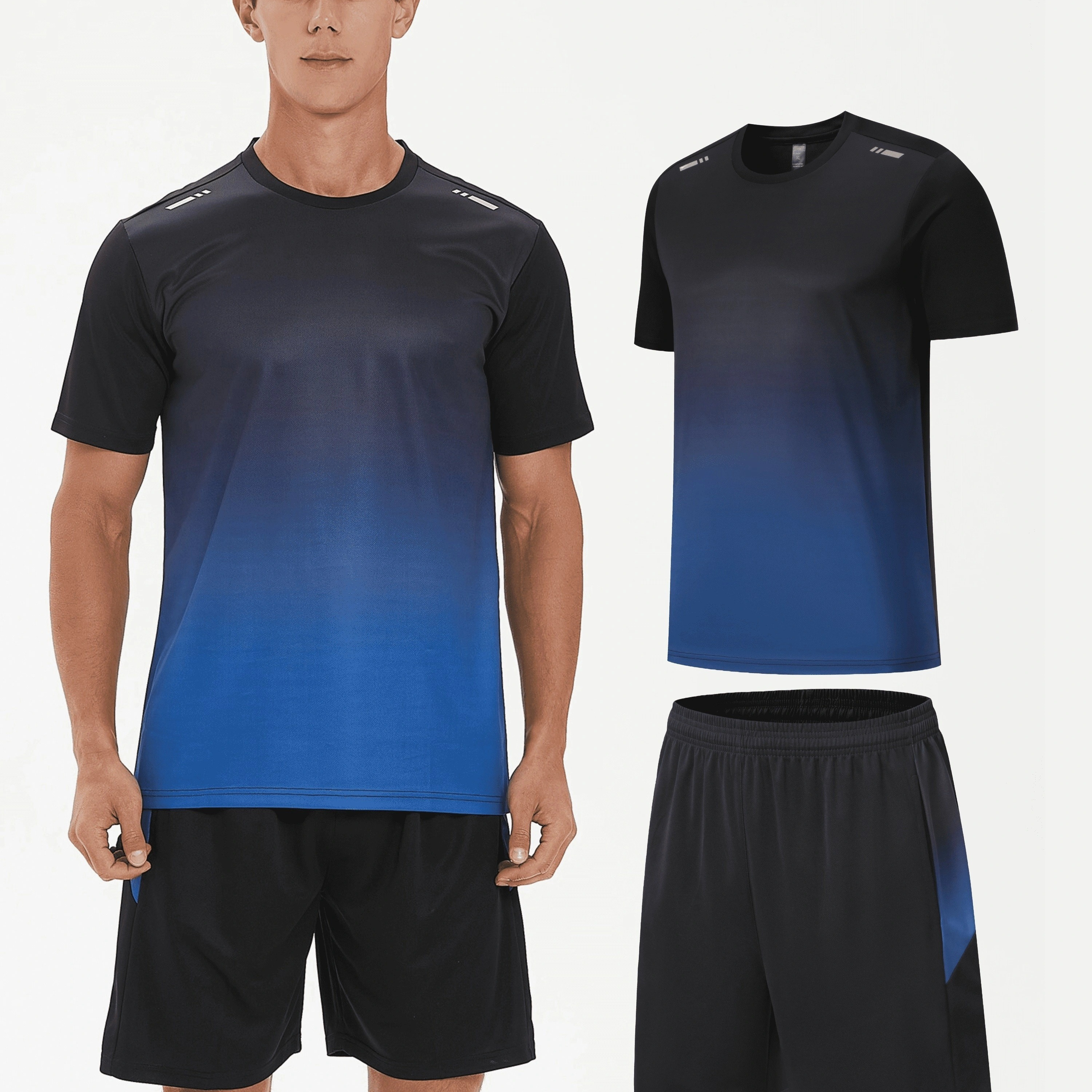 

Sportif à Séchage Hommes - 2pcs, T- à Courtes & la , le & le