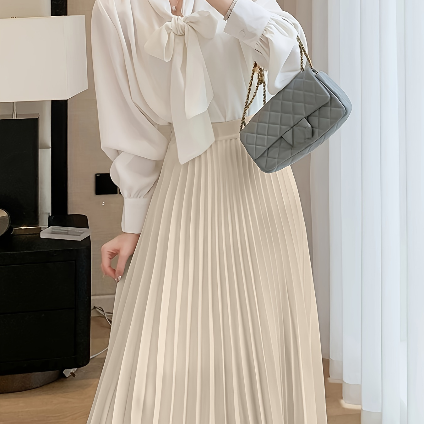 

New High-waisted Pleated Long Skirt With A Flared Design, From 12.