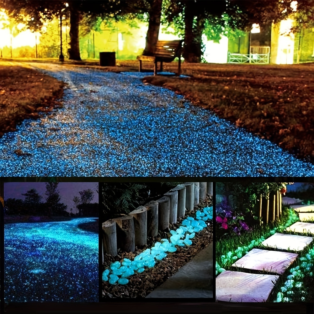 

100pcs/bag Luminous Stones Glow In The Dark Pebbles Home Garden Decoration Outdoor Yard Lawn Path Decor Aquarium Glow Rocks