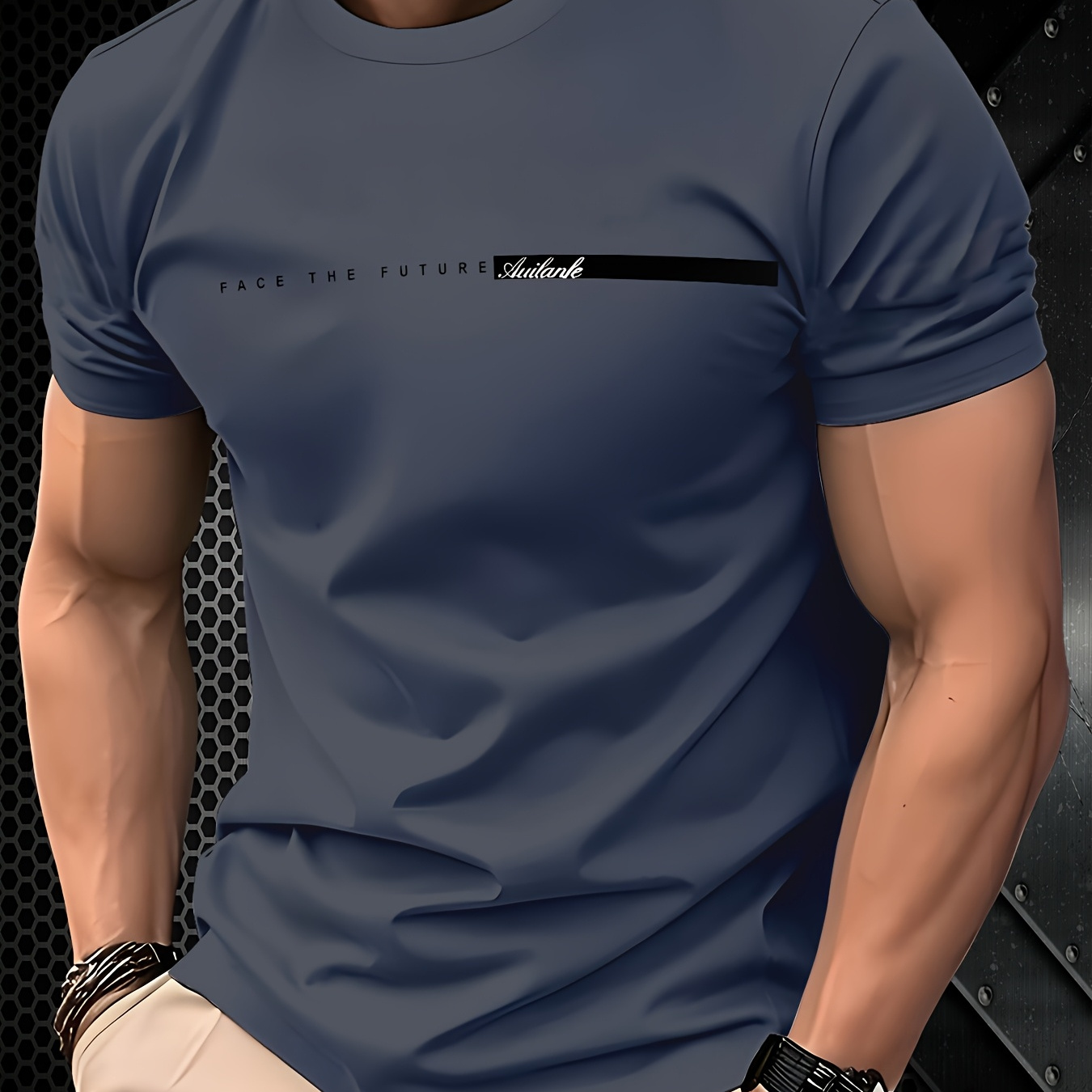 

Men's Breathable Polyester T-shirt - Casual Crew Neck, Short Sleeve, Solid Color With Unique 3d | Machine Washable & | Casual Attire