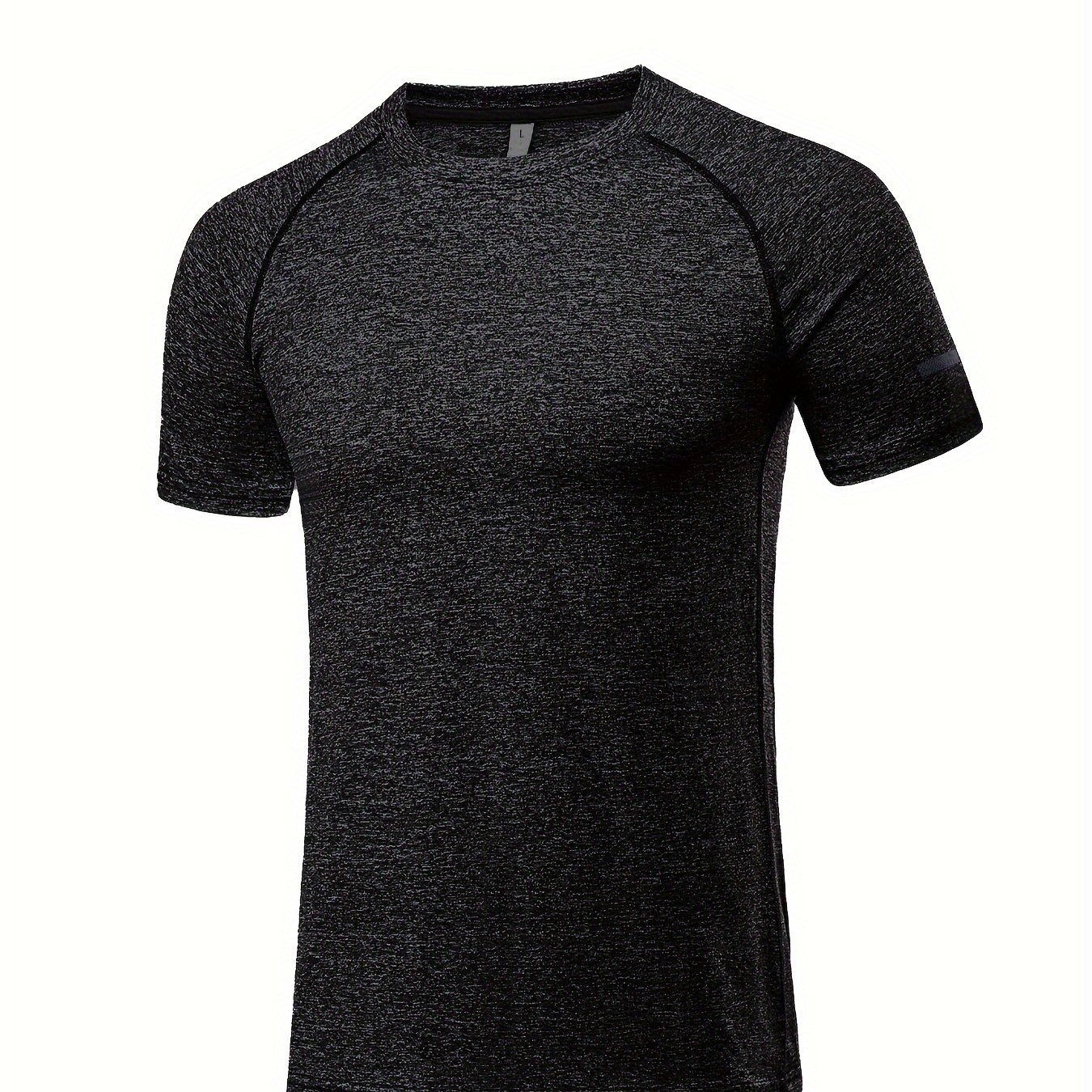 

Casual Stretch Men's Moisture Wicking Breathable Short Sleeve Round Neck T-shirt For Summer Gym Fitness Training
