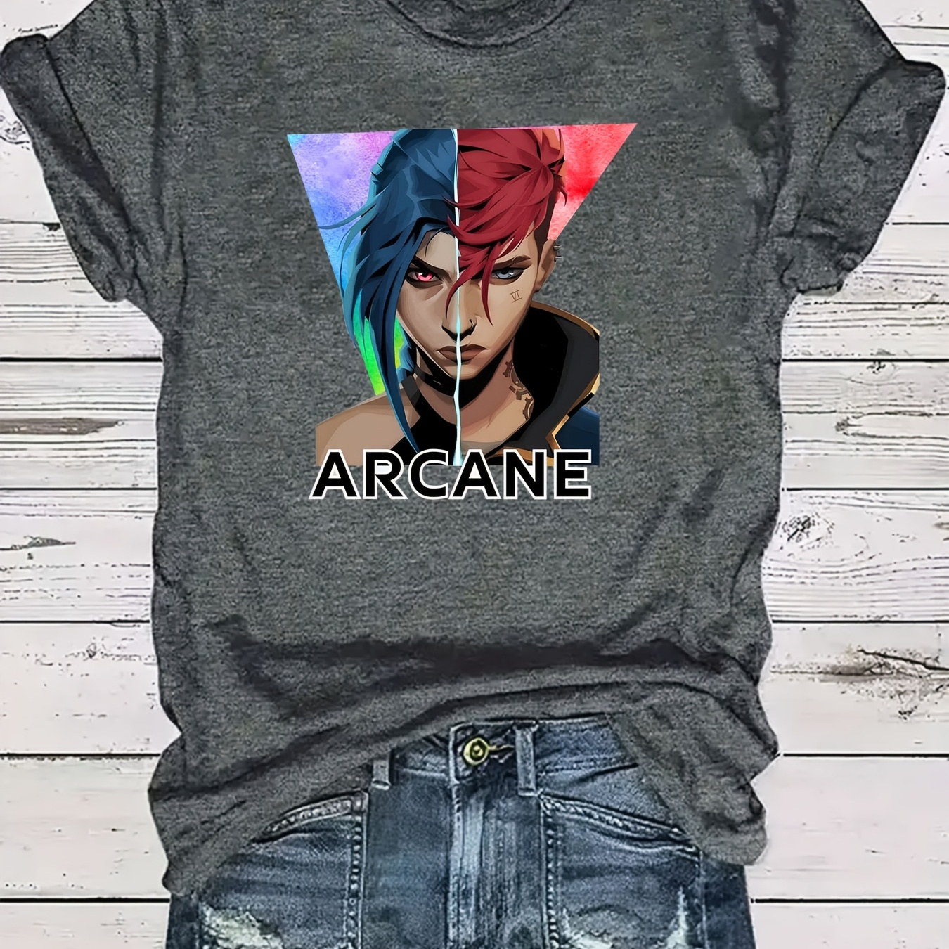 

Home Relaxation| Women's -inspired Graphic Tee - Casual Short Sleeve, Crew Neck, Polyester - Anime Print, Machine Washable - Ideal Fan Gift