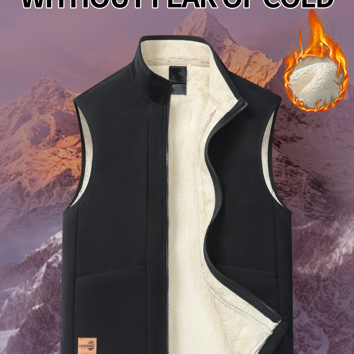 

Men's Winter Fleece Vest – Warm Thickened Sleeveless Vest, Autumn/winter Wear