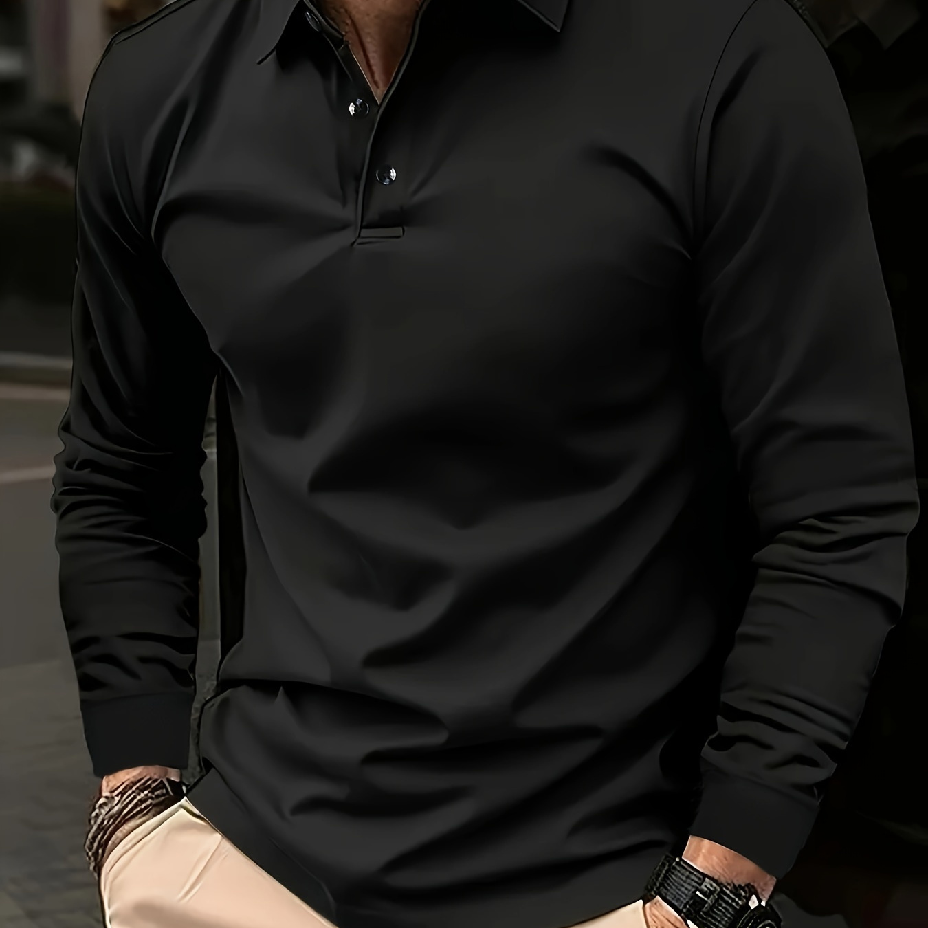 

Men's Solid Color Golf T-shirt, Short Sleeve Tee For Summer, Casual Trendy Top For Males, Business And Leisure Wear