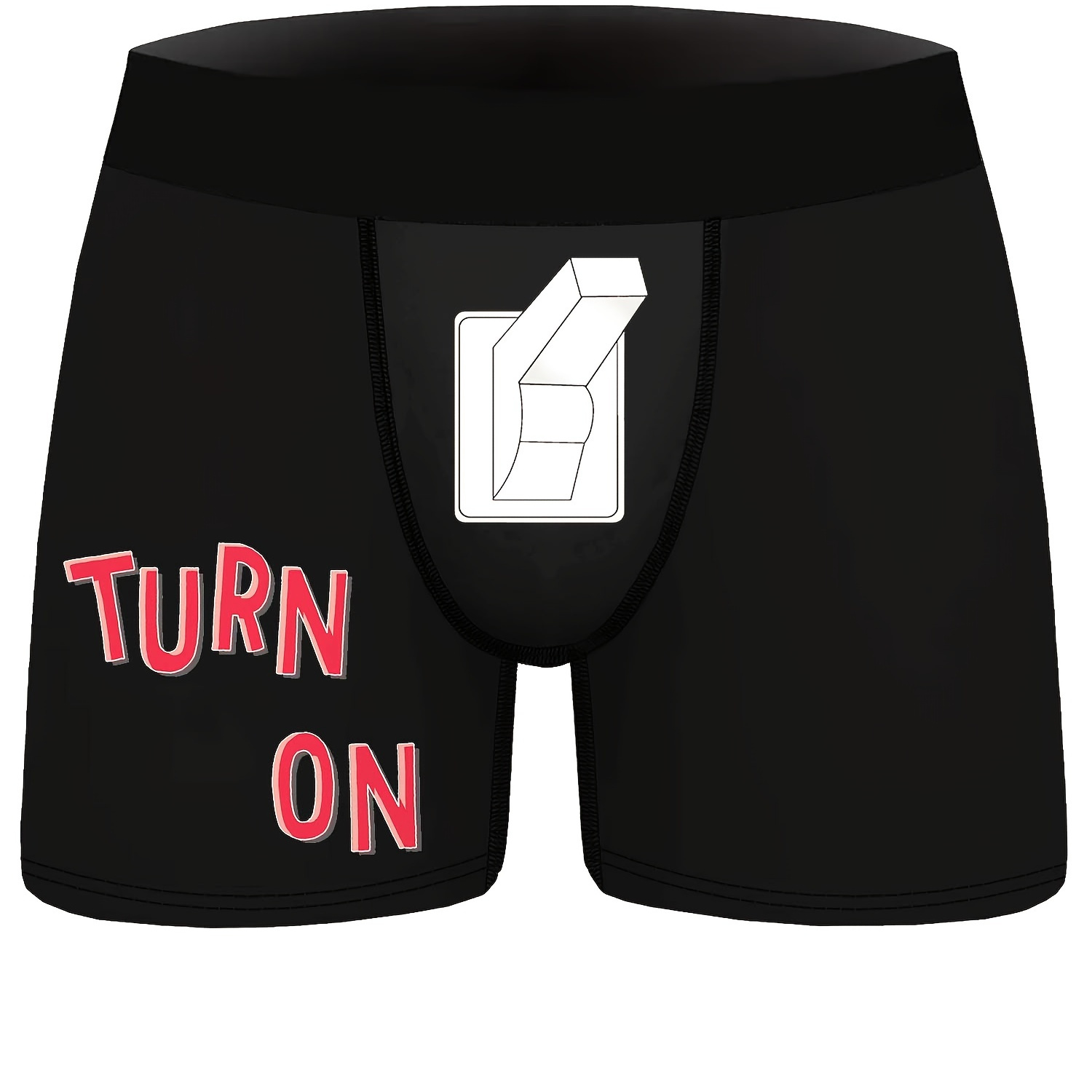 Men's 'Turn Me On' Print Fashion Breathable Comfortable Boxer Briefs  Novelty Funny Cool Underwear