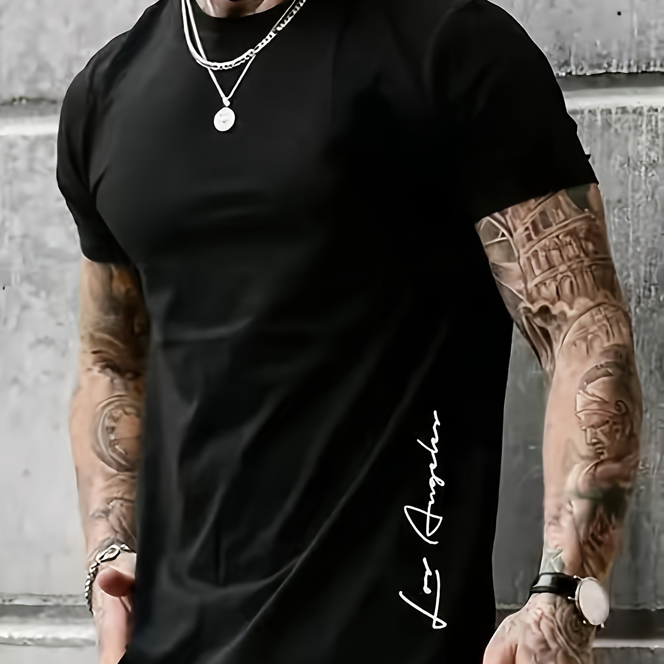 

[ ] Men's Casual -shirt With Fashion - Breathable Polyester , Short Sleeve, Round Neck, Ideal For Summer Activities, T-shirt Stylish